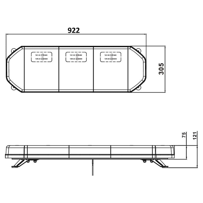 Ring Automotive RCV9820 TM LED Light Bar, 922 mm Ring Automotive - Dynamic Drive