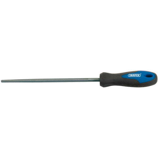 Draper Soft Grip Engineer's Round File and Handle, 200mm 44955 Draper - Dynamic Drive