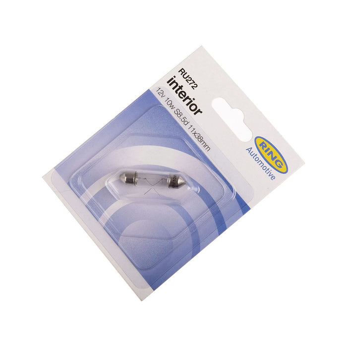 Ring Automotive RU272 12V 10W S8.5D 11 X 38 Festoon Ring Automotive  - Dynamic Drive