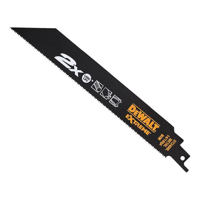 Dewalt Power Tools 2X Life Metal Reciprocating Blade 203mm x 14/18 TPI Pack of 5 DeWALT Power Tools - Dynamic Drive