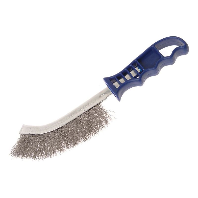 Faithfull Wire Scratch Brush Stainless Steel Blue Handle Faithfull - Dynamic Drive