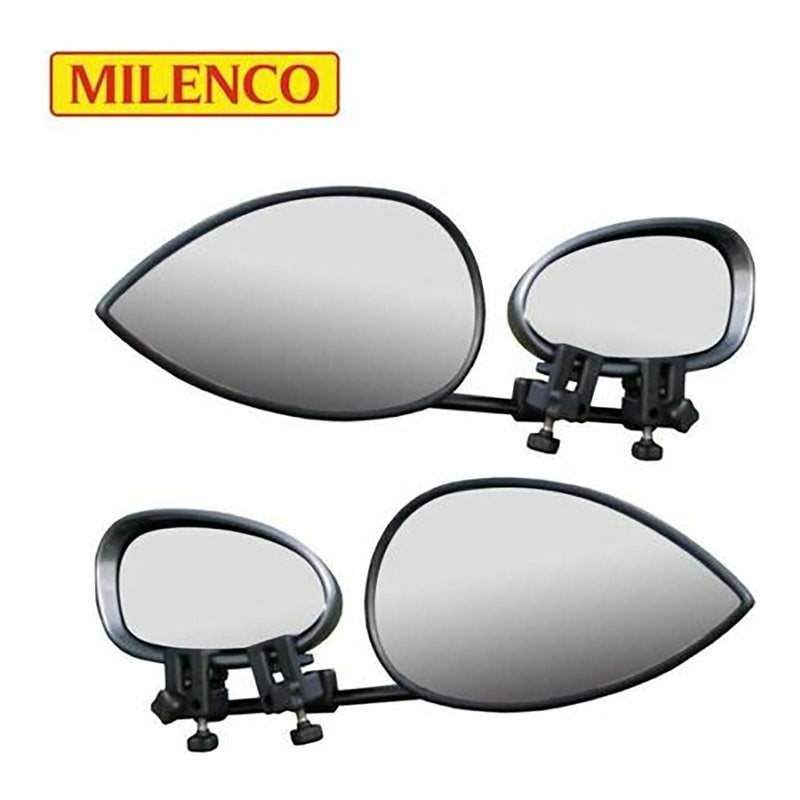 2 x Milenco Aero 4 Towing Mirrors (Convex Glass) - FREE Storage/Carry Bag Milenco  - Dynamic Drive