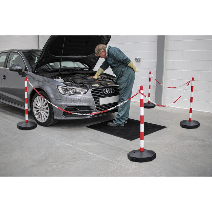 Sealey Safety Chain Red/White 25m x 6mm HSC25M Sealey - Dynamic Drive
