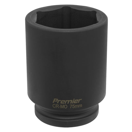 Sealey Impact Socket 75mm Deep 1"Sq Drive IS175D Sealey - Dynamic Drive