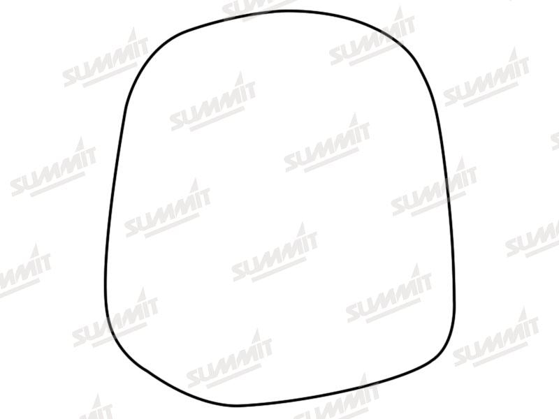 Summit Stick-On Standard Mirror Glass fits Toyota Landcruiser 09 to 15 LHS Summit - Dynamic Drive
