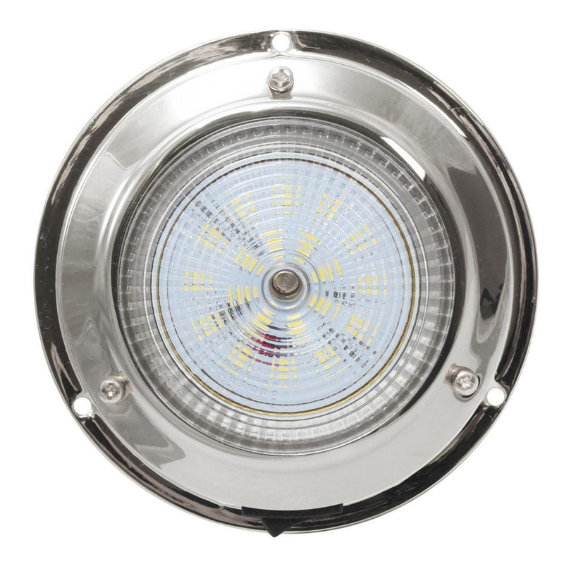 AAA 12V Stainless Dome Light Cool White LED 106mm 3" Dome AAA - Dynamic Drive