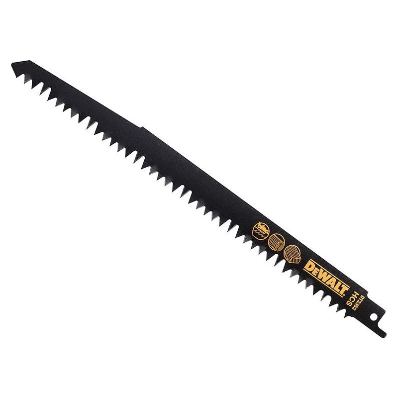 Dewalt Power Tools HCS Reciprocating Blade for Wood, Fast Cuts 240mm x 5/6.5 TPI Pack of 5 DeWALT Power Tools - Dynamic Drive