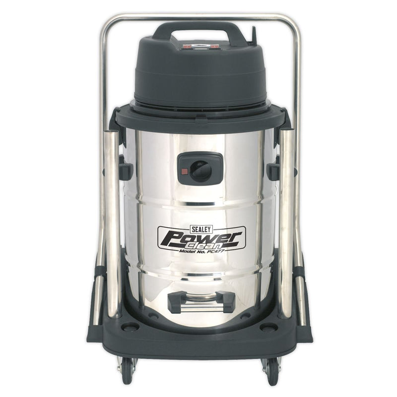 Sealey Vacuum Cleaner Industrial Wet & Dry 77L Stainless Steel Drum with Swivel Sealey - Dynamic Drive