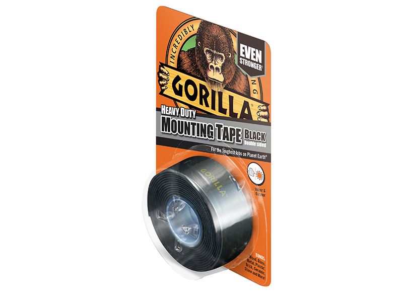 Gorilla Glue Gorilla Heavy-Duty Mounting Tape 25.4mm x 1.52m Black Gorilla Glue - Dynamic Drive