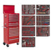 Superline PRO Tool Chest Combination 14 Drawer with 446pc Tool Kit - Red Superline Pro - Dynamic Drive