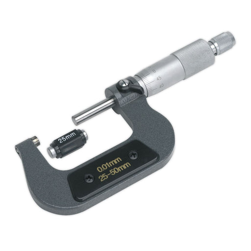 Sealey External Micrometer 25-50mm AK9632M Sealey - Dynamic Drive