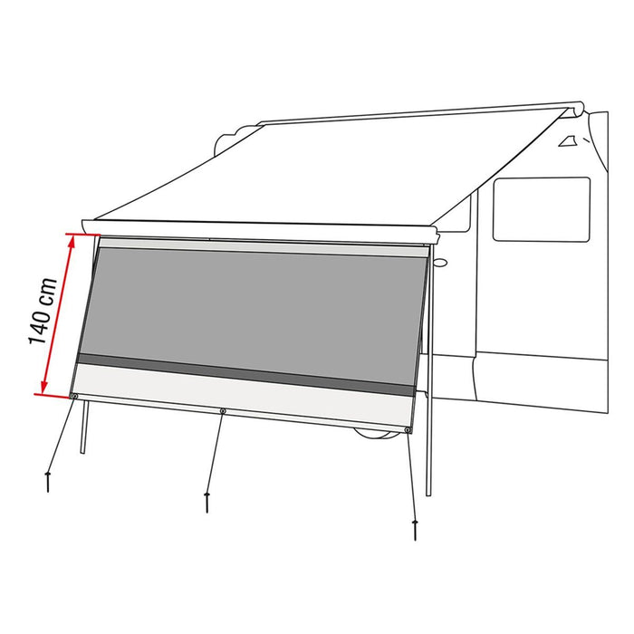 Fiamma Blocker 325 Front Panel Privacy Panel for Outdoor Use Fiamma - Dynamic Drive