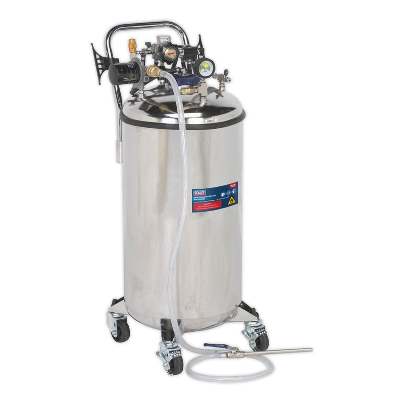 Sealey Fuel Tank Drainer 90L Stainless Steel TP201 Sealey - Dynamic Drive
