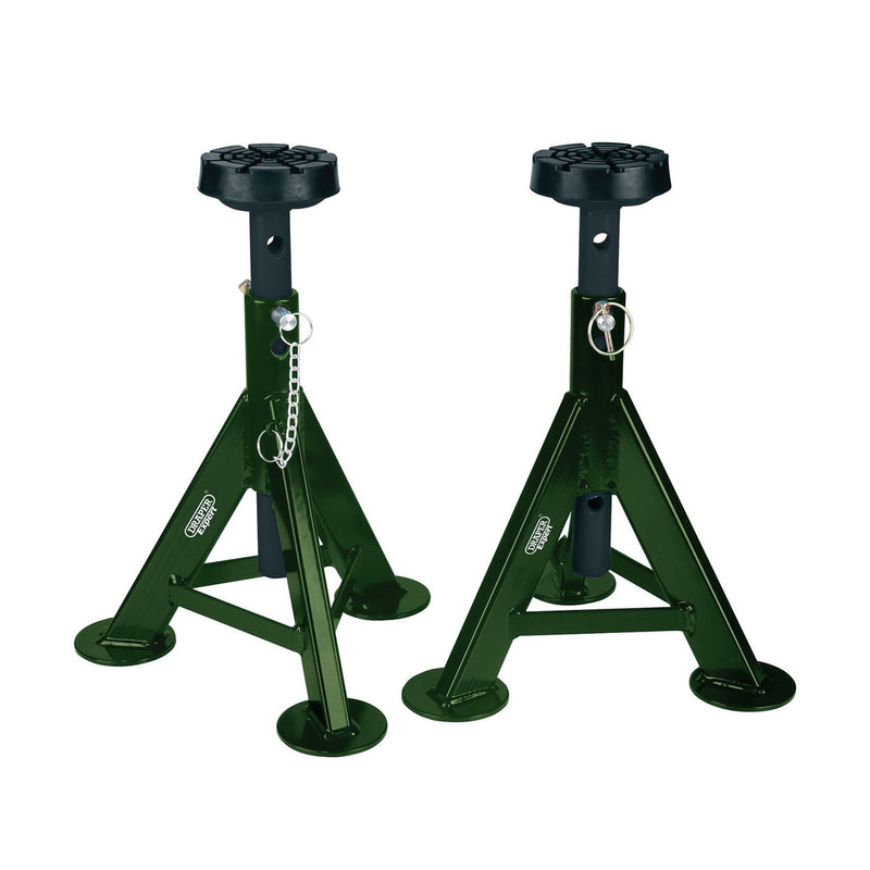 Draper Expert Axle Stands, 3 Tonne, Green (Pair) 04339 Draper - Dynamic Drive