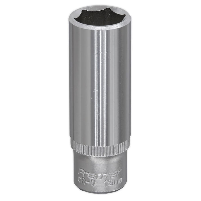 Sealey WallDrive Socket 12mm Deep 1/4"Sq Drive S1412D Sealey - Dynamic Drive