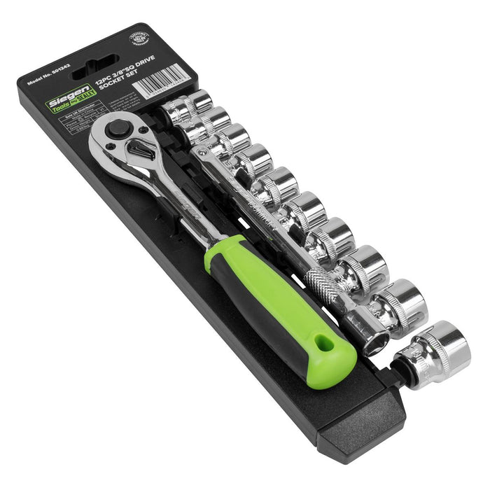 Sealey Socket Set 12pc 3/8"Sq Drive WallDrive Metric S01242 Sealey - Dynamic Drive