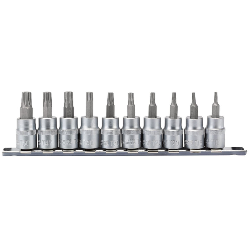 Draper TX-STAR Socket Bit Set, 3/8" Sq. Dr., 48mm (10 Piece) 16309 Draper - Dynamic Drive