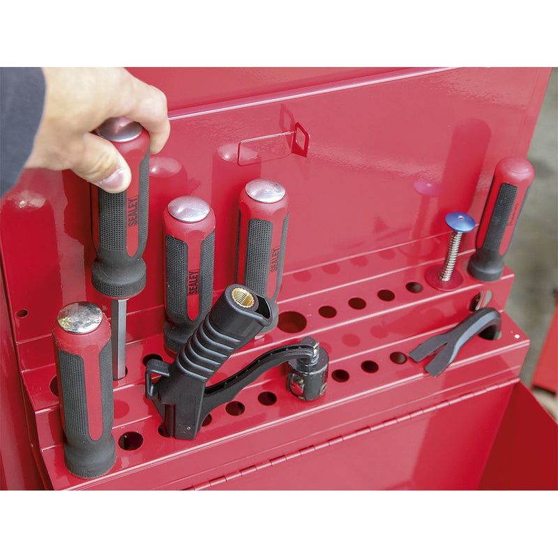 Sealey Side Cabinet for Long Handle Tools Red APLHT Sealey - Dynamic Drive