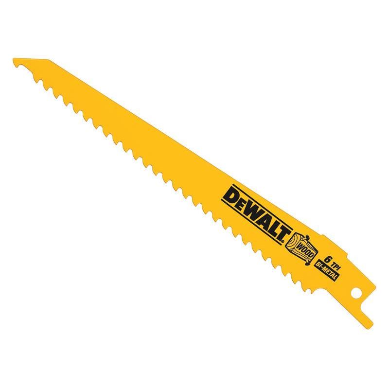 Dewalt Power Tools Bi-Metal Reciprocating Blade for Wood with Nails 152mm (Pack 5) DeWALT Power Tools - Dynamic Drive