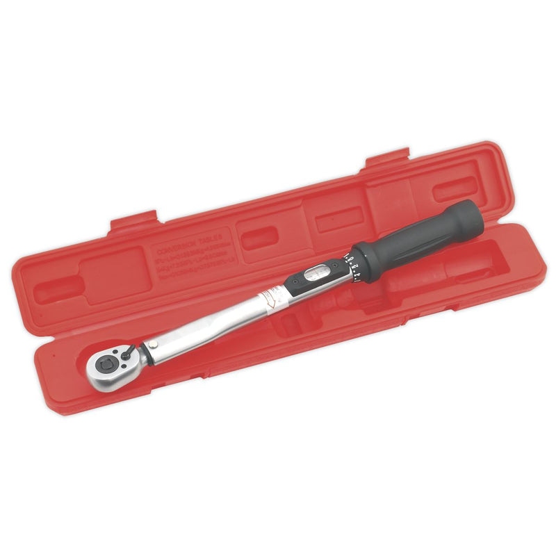 Sealey Torque Wrench Locking Micrometer Style 3/8"Sq Drive10-110Nm(10-80lb.ft) C Sealey - Dynamic Drive