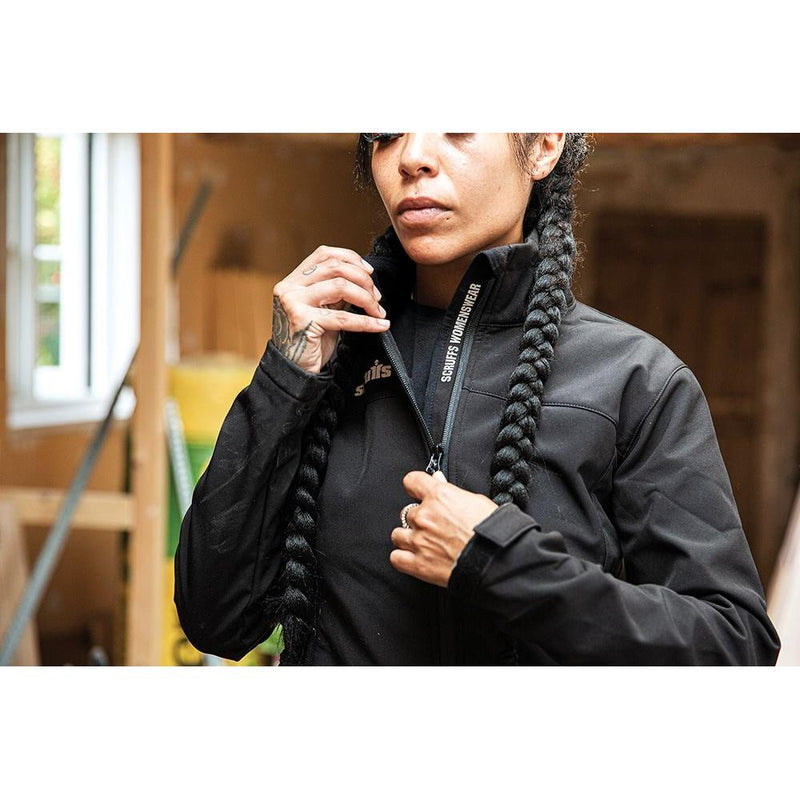 Scruffs Women's Trade Softshell Jacket Black Size 18 Scruffs - Dynamic Drive