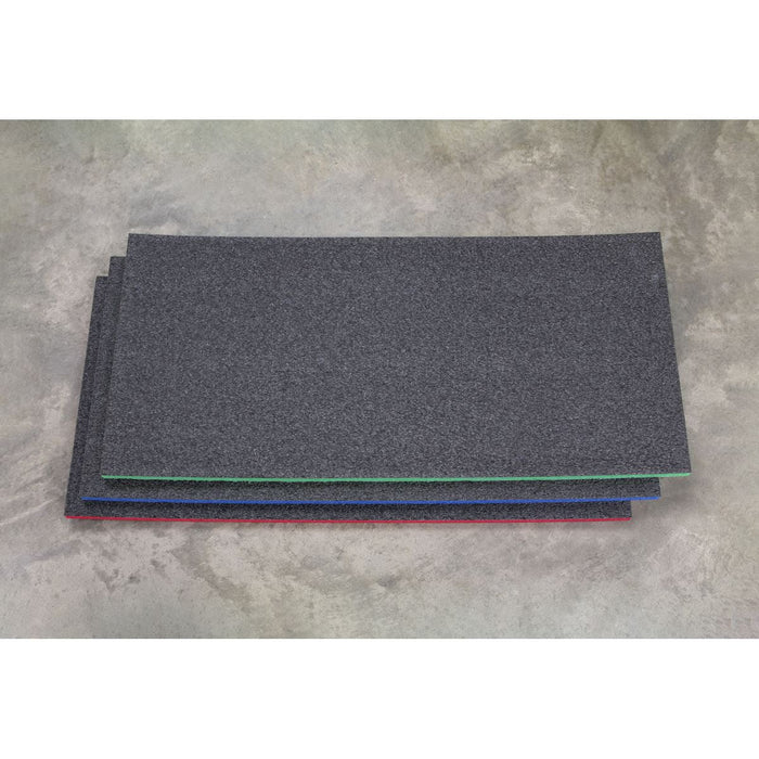 Sealey Easy Peel Shadow Foam Green/Black 1200 x 550 x 30mm SF30G Sealey - Dynamic Drive