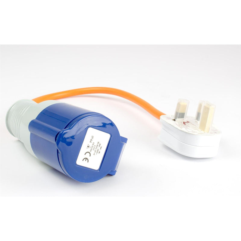 Caravan Hook Up Adapter 230V Uk Mains Conversion Plug Connector Lead Camping Crusader  - Dynamic Drive