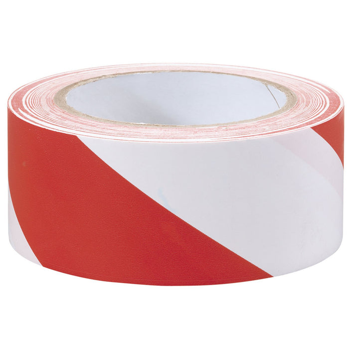 Draper Hazard Tape Roll, 33m x 50mm, Red and White 69010 Draper - Dynamic Drive