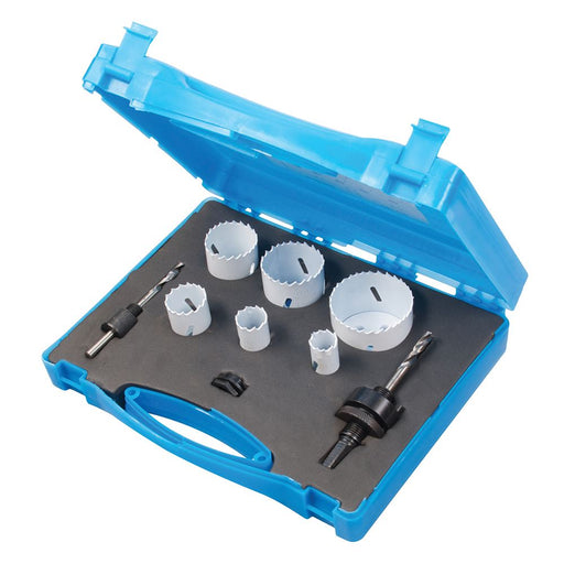 Silverline Plumbers Bi-Metal Holesaw Kit 9pce 19 - 57mm Dia Silverline - Dynamic Drive