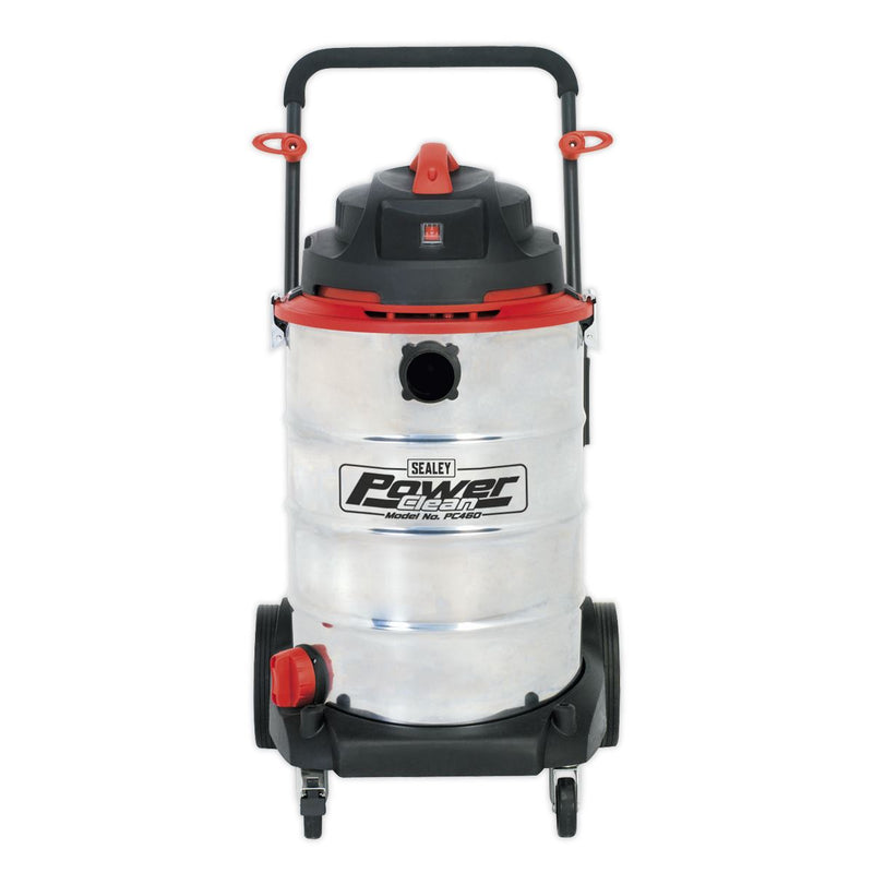 Sealey Vacuum Cleaner Wet & Dry 60L Stainless Drum 1600W/230V PC460 Sealey - Dynamic Drive