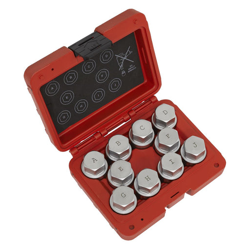 Sealey Locking Wheel Nut Key Set 10pc Land Rover SX222 Sealey - Dynamic Drive