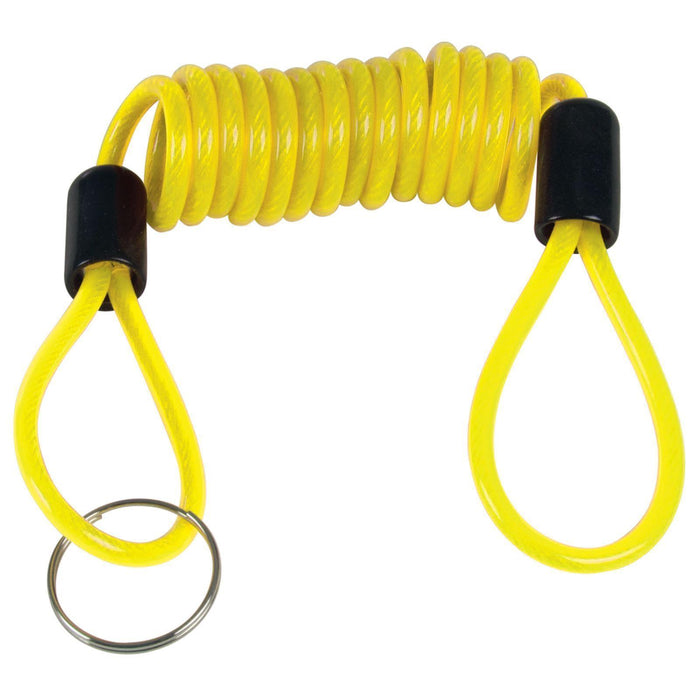 Silverline Motorcycle Motorbike Disc Lock Spring Reminder Quad Cable Hi-Vis Cord Silverline  - Dynamic Drive