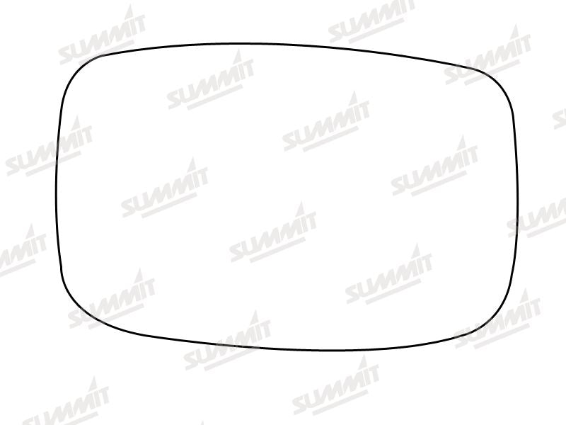 Summit Stick-On Standard Mirror Glass fits Ford Escort LHS Summit - Dynamic Drive
