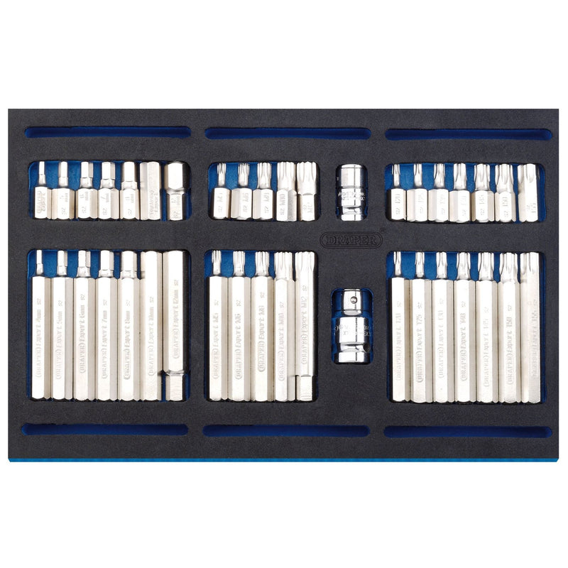Draper Screwdriver Insert Bit Set in 1/4 Drawer EVA Insert Tray (40 Piece) 63515 Draper - Dynamic Drive