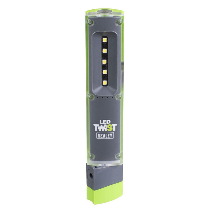 Sealey LED Twist Rechargeable Inspection Light 1W & 1W SMD LED201G Sealey - Dynamic Drive