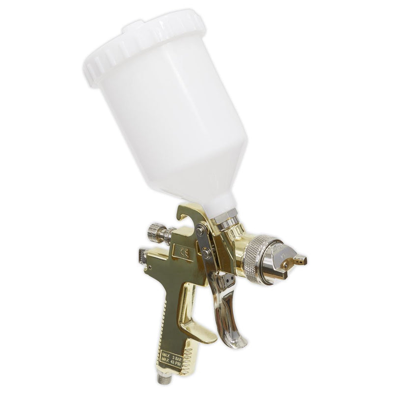 Sealey Gravity Feed Spray Gun 1.4mm Set-Up Gold Series S701G Sealey - Dynamic Drive