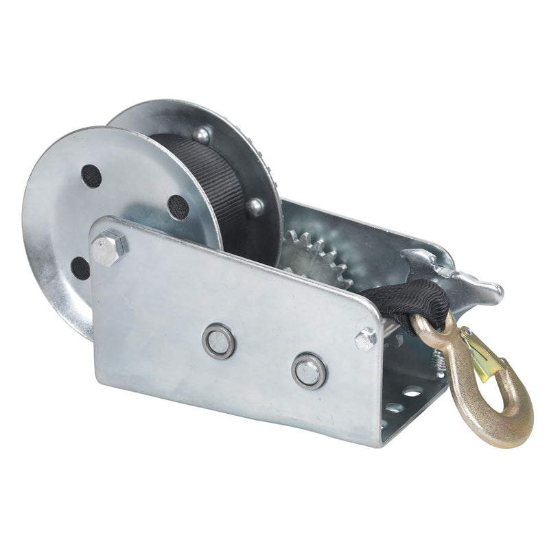 Sealey Geared Hand Winch 900kg Capacity with Webbing Strap GWW2000M Sealey - Dynamic Drive