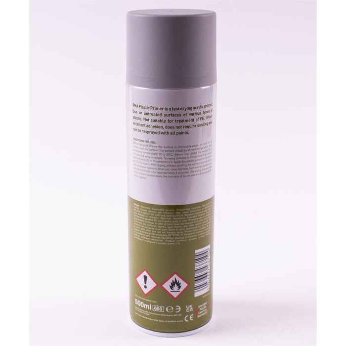 Autotek Professional Grey Plastic Primer 500ml Spray Paint High Coverage Autotek - Dynamic Drive