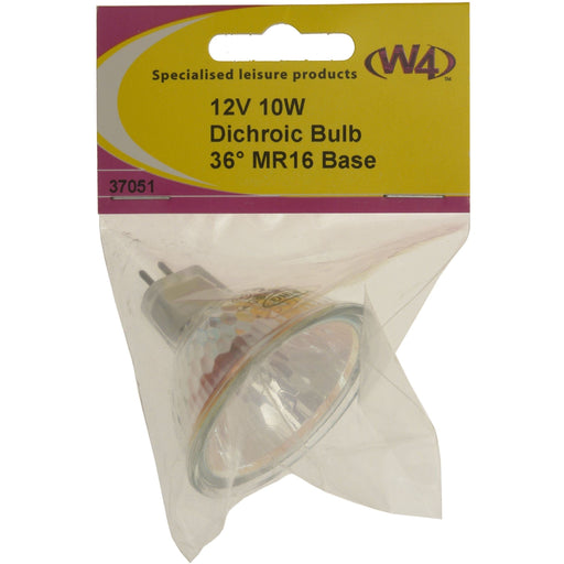 MDS1203 W4 12v 10w 30 MR16 dichroic bulb 37051 W4 - Dynamic Drive