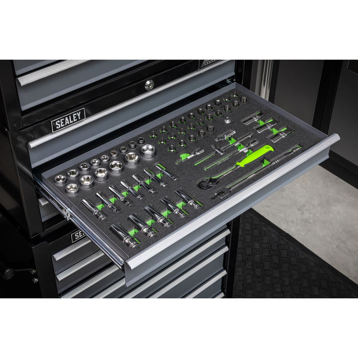 Siegen Siegen Socket Set with Tool Tray 3/8"Sq Drive 62pc S01270 Siegen - Dynamic Drive
