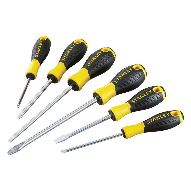 Stanley® Hand Tools 0-60-209 Essential Screwdriver Set, 6 Piece STANLEY® Hand Tools - Dynamic Drive