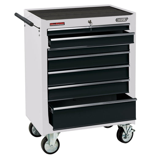 Draper Roller Tool Cabinet, 7 Drawer, 26", White 35744 Draper - Dynamic Drive