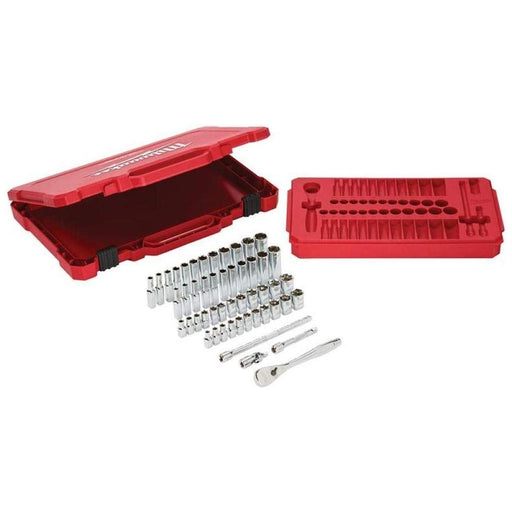 Milwaukee 932464944 1/4in Ratcheting Socket Set Metric & Imperial, 50 Piece Milwaukee - Dynamic Drive