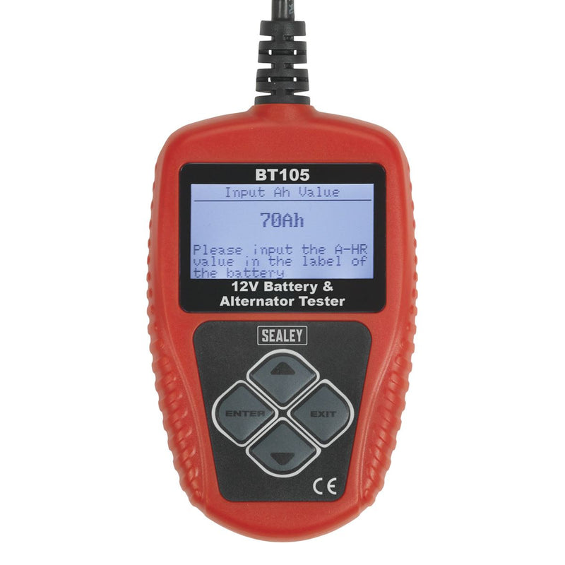 Sealey Digital Battery & Alternator Tester 12V BT105 Sealey - Dynamic Drive