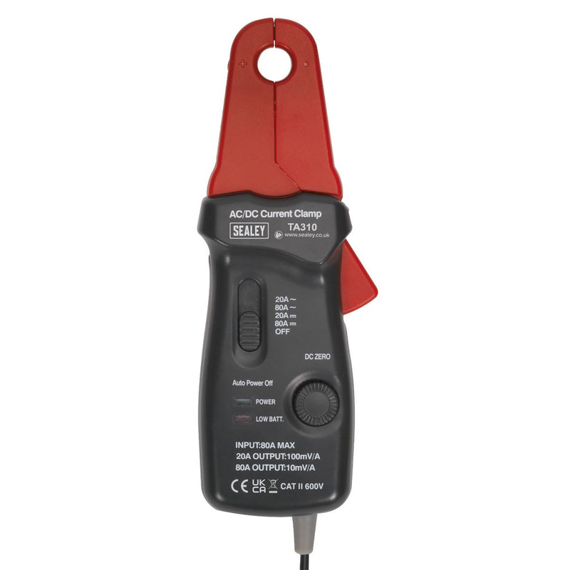 Sealey Current Clamp 20A/80A AC/DC 12mm TA310 Sealey - Dynamic Drive