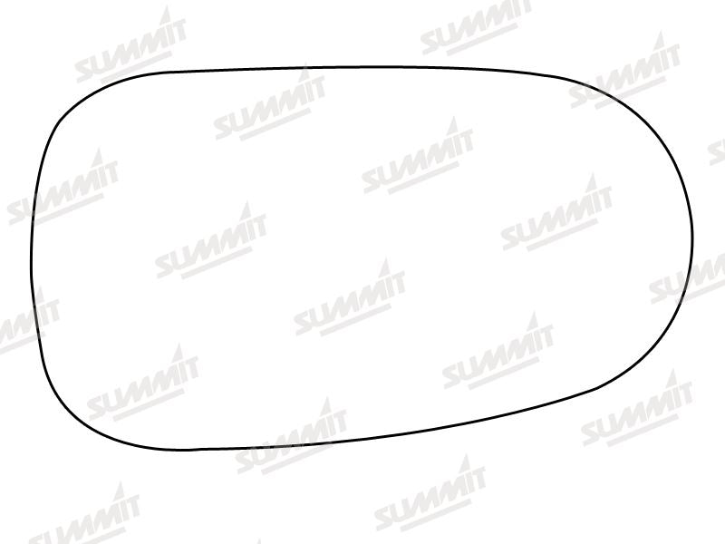 Summit Stick-On Standard Mirror Glass fits Nissan Almera 00 on LHS RHS Summit - Dynamic Drive