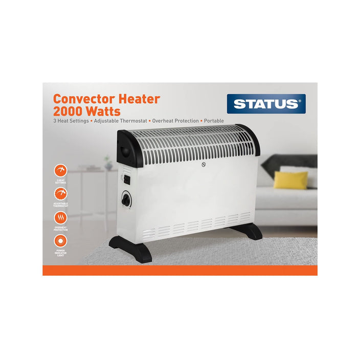 Status Convector Heater 2000w White CONH-2000W1PKB Status - Dynamic Drive