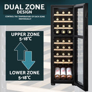 Baridi 27 Bottle Dual Zone Wine Fridge & Cooler DH90 Baridi - Dynamic Drive