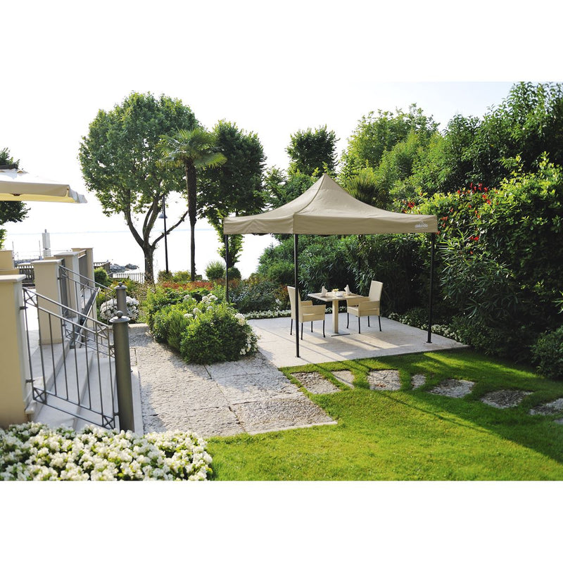 Dellonda 2x2m Pop-Up Gazebo Heavy Duty Carry Bag Rope Stakes & Weight Beige Dellonda - Dynamic Drive