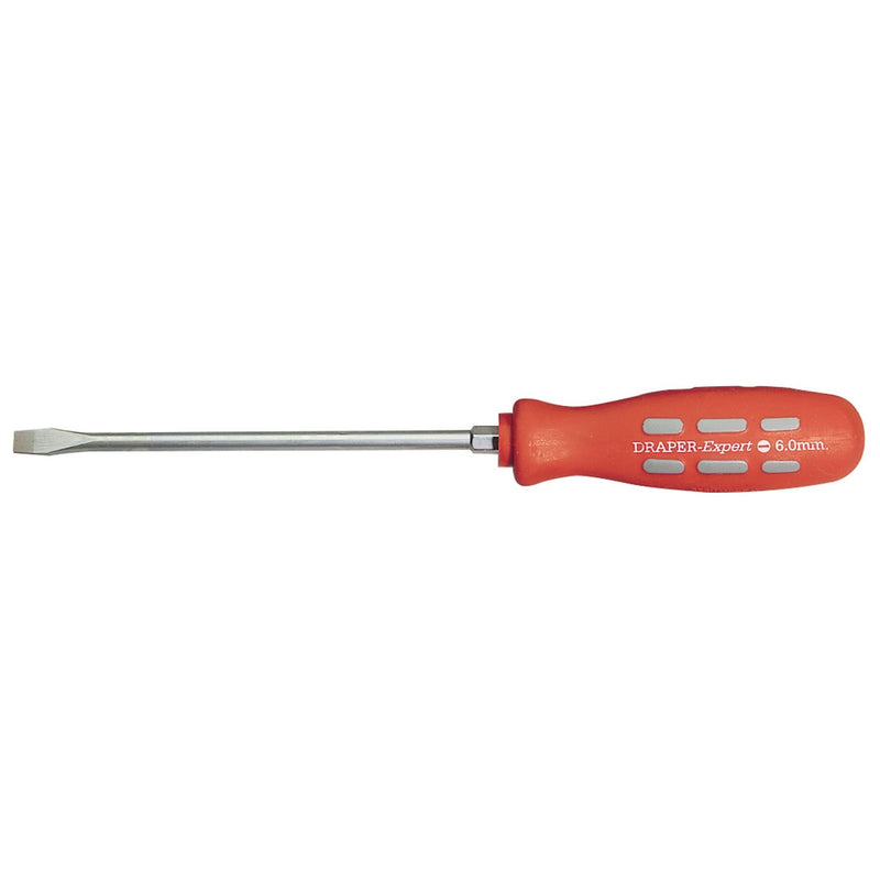 Draper Plain Slot Flared Tip Mechanic's Screwdriver, 150 x 6mm (Sold Loose) Draper - Dynamic Drive